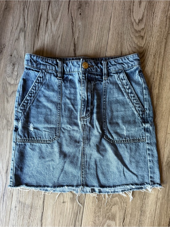 Kut from the Kloth Dresses & Skirts - Kut from the Kloth Distressed Light Blue Denim Mini Skirt